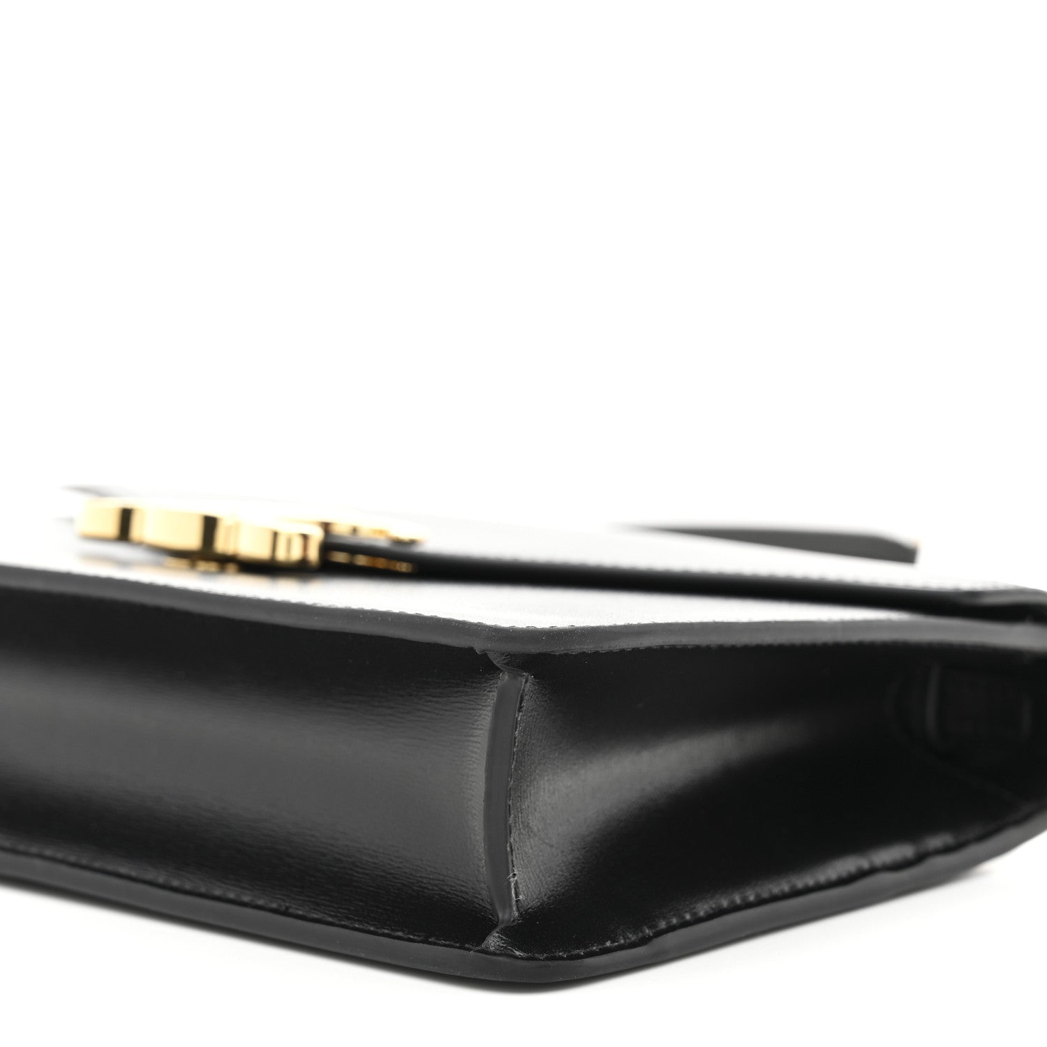 Celine Shiny Calfskin Triomphe Margo Wallet on Chain Black 11 of 12