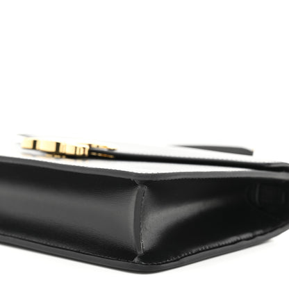 Celine Shiny Calfskin Triomphe Margo Wallet on Chain Black 11 of 12