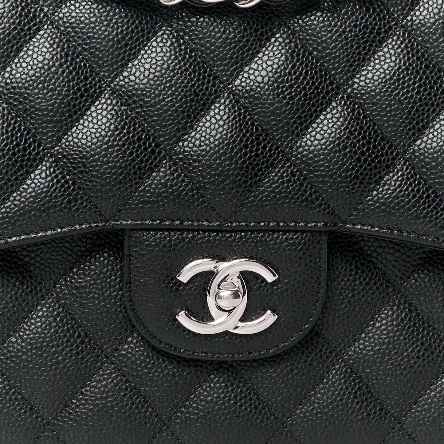 Caviar Quilted Mini Rectangular Flap Black