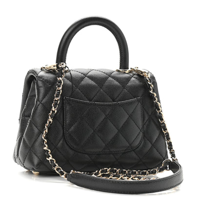 Chanel Caviar Quilted Extra Mini Coco Handle Flap Black 3 of 9