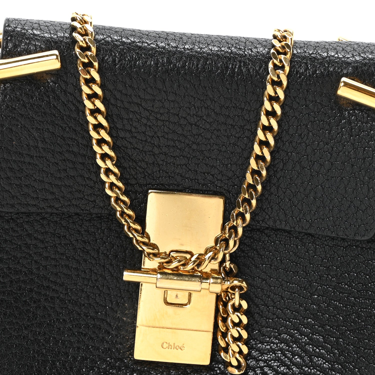 Chloe Grained Lambskin Nano Drew Shoulder Bag Black 8 of 10