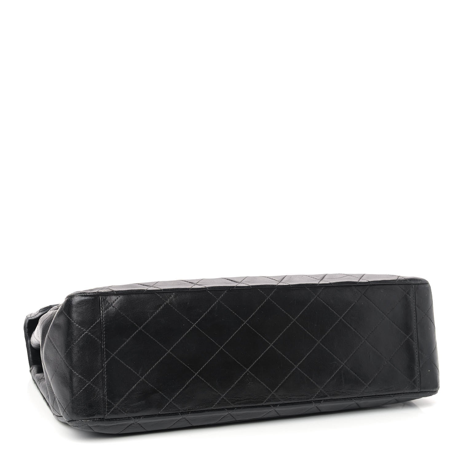 Chanel Lambskin Quilted XL Jumbo Single Flap Black 4 of 10