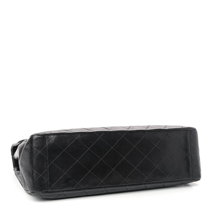 Chanel Lambskin Quilted XL Jumbo Single Flap Black 4 of 10
