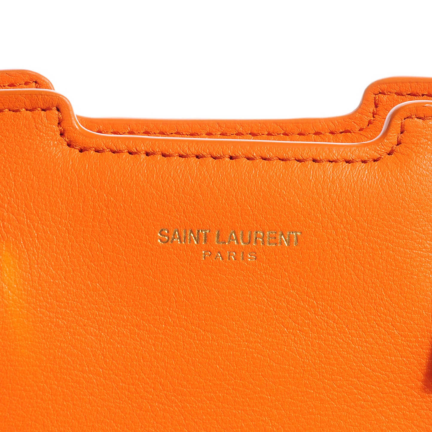 Leather Small Classic Y Cabas Orange