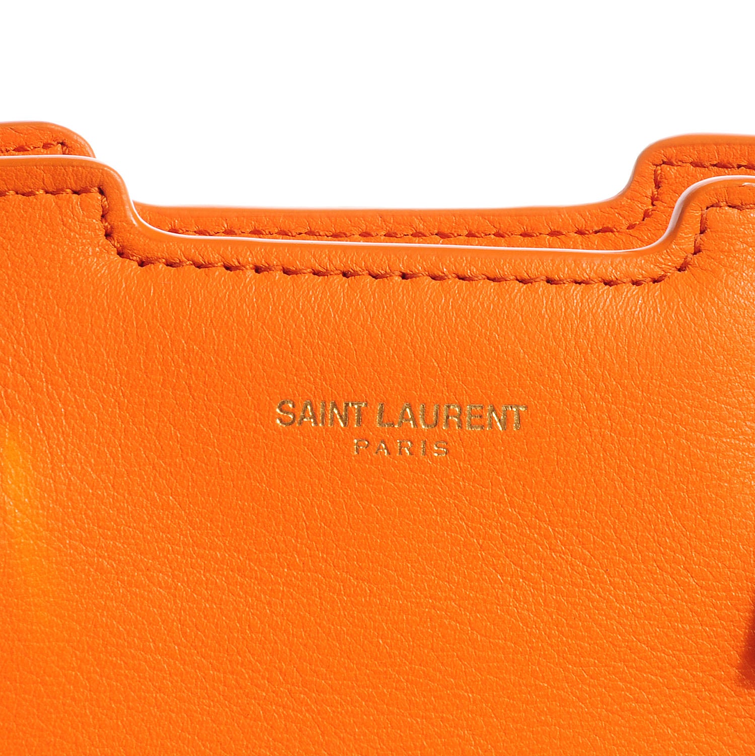 Saint Laurent Leather Small Classic Y Cabas Orange 5 of 9