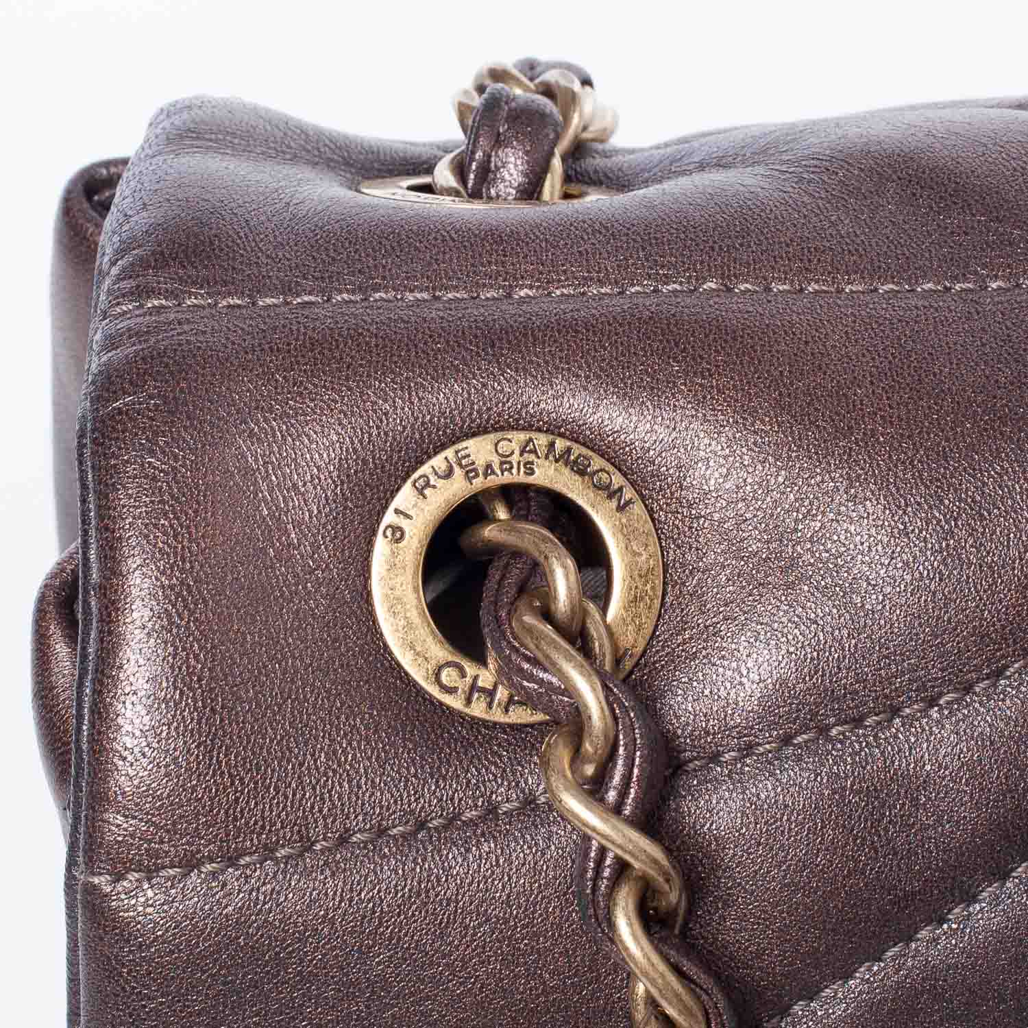 Chanel Calfskin XL Degrade Flap Bronze 4 of 11