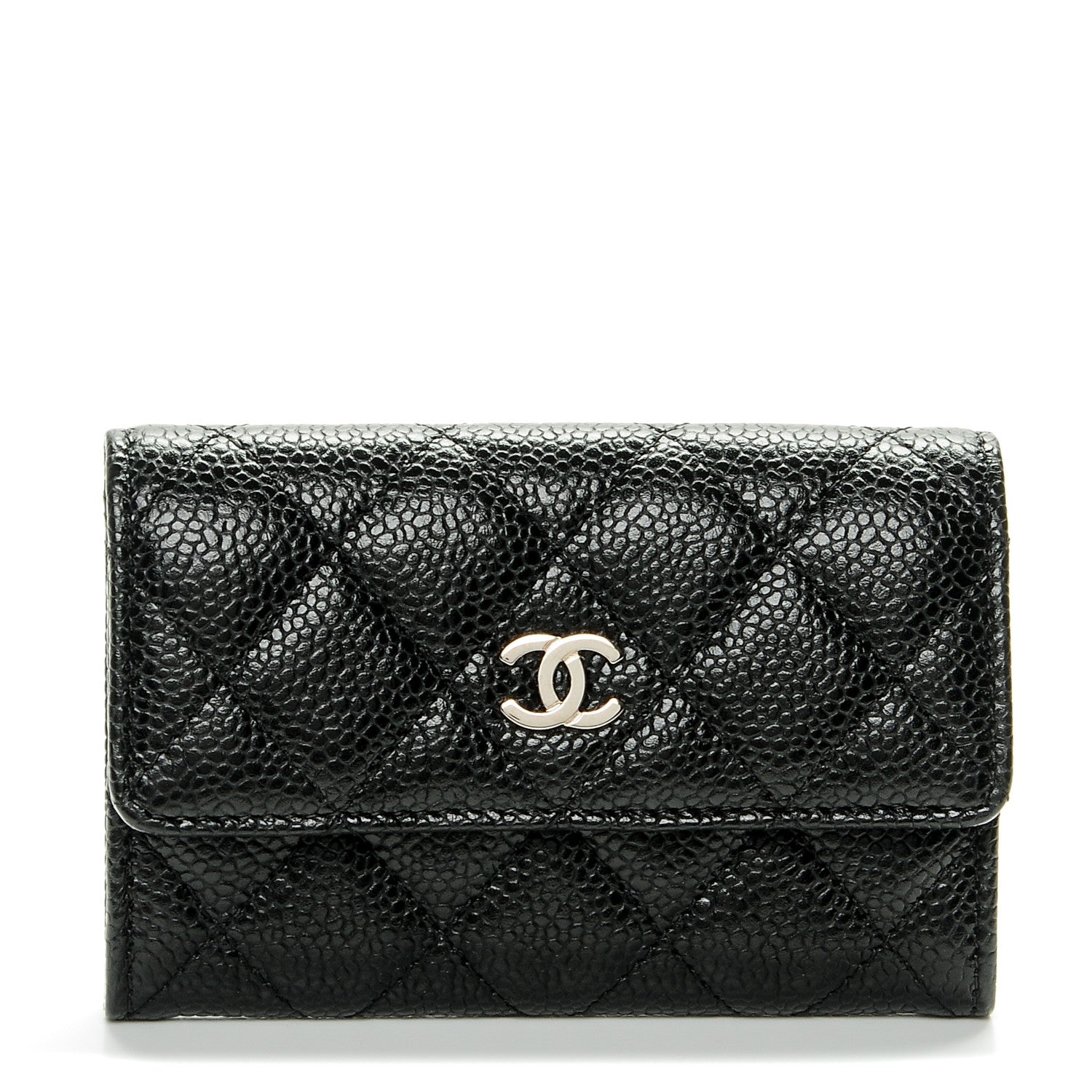 Chanel Caviar Quilted Flap Card Holder Black 1 of 8