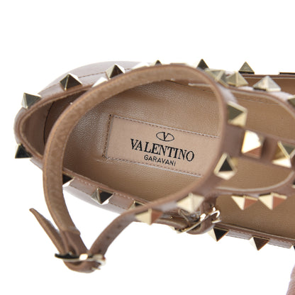 Valentino Garavani Nappa Rockstud Cage Flats 37 Beige 6 of 21