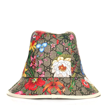 Gucci GG Supreme Monogram Flora Fedora Hat S White 4 of 10