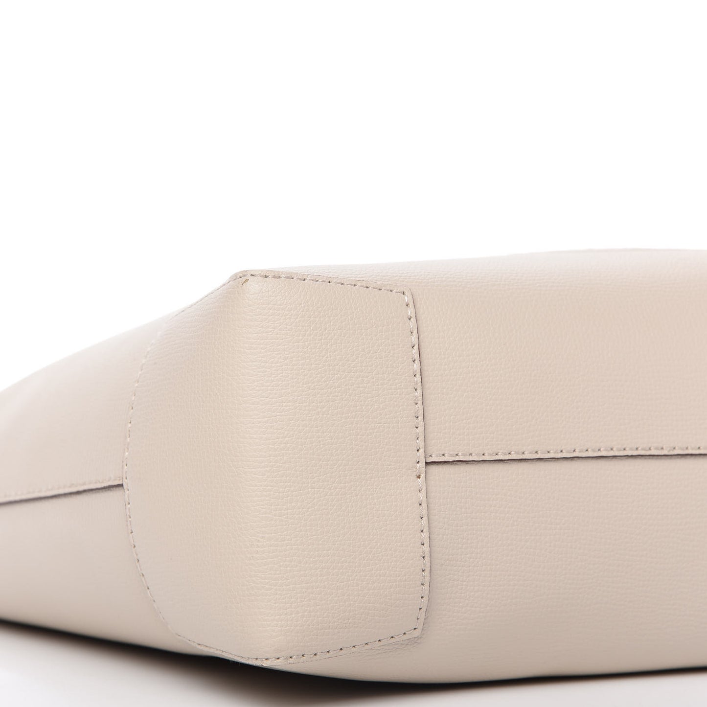 Calfskin Crest Embossed Small Tote Limestone