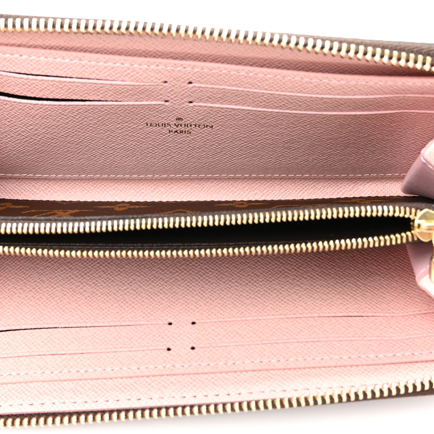 Monogram Clemence Wallet Rose Ballerine