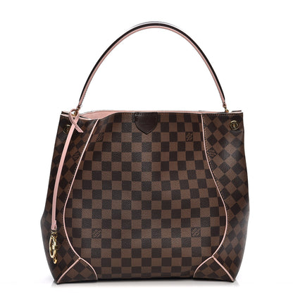 Louis Vuitton Damier Ebene Caissa Hobo Rose Ballerine 1 of 8