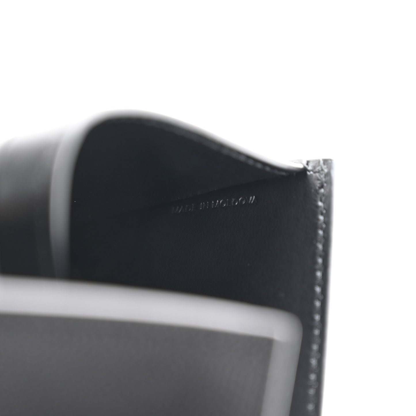 Grained Calfskin TB Compact Tri-Fold Wallet Black