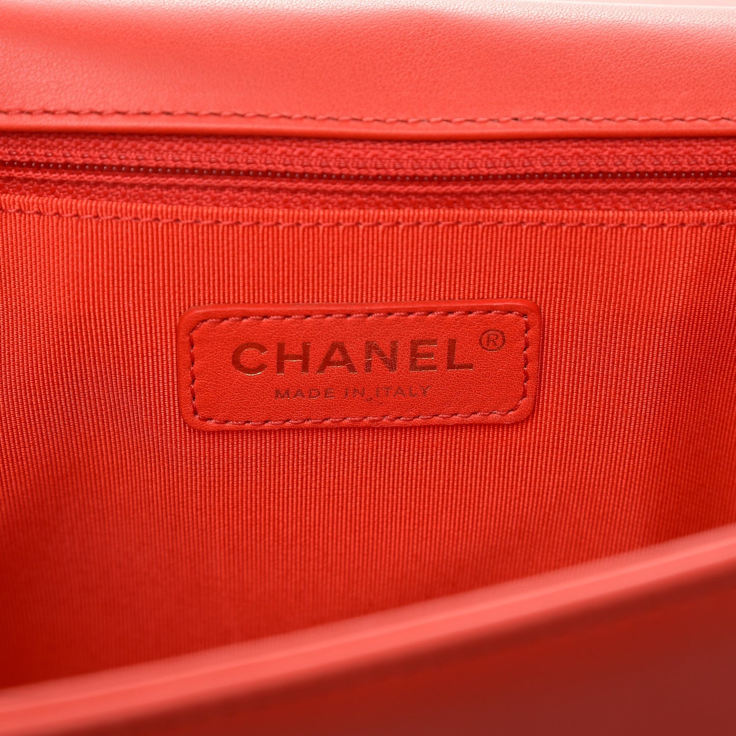 Calfskin Quilted New Medium Boy Flap Red