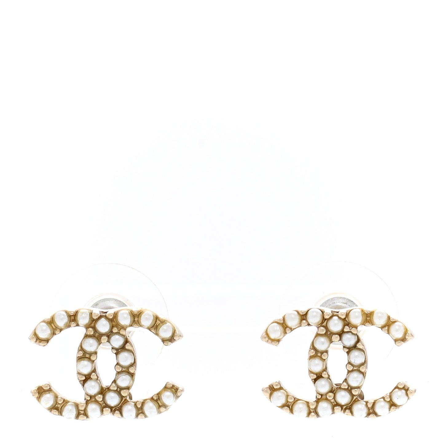 Pearl CC Earrings Light Gold