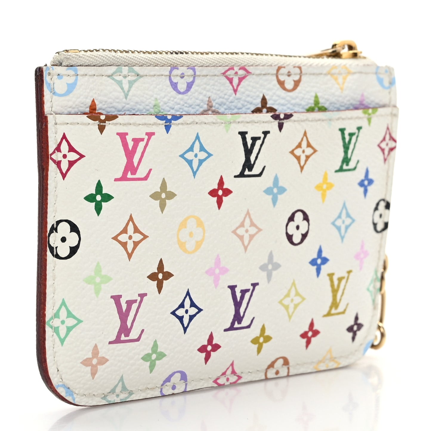 Monogram Multicolor Key Pouch White Anie