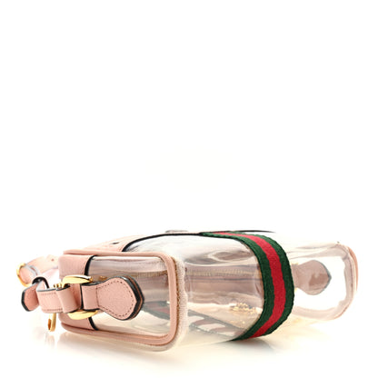 Gucci Vinyl Web Mini Ophidia Transparent Shoulder Bag Perfect Pink 4 of 8