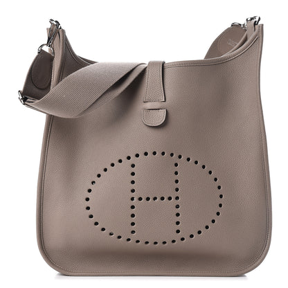 Hermes Taurillon Clemence Evelyne III GM Gris Asphalte 1 of 11