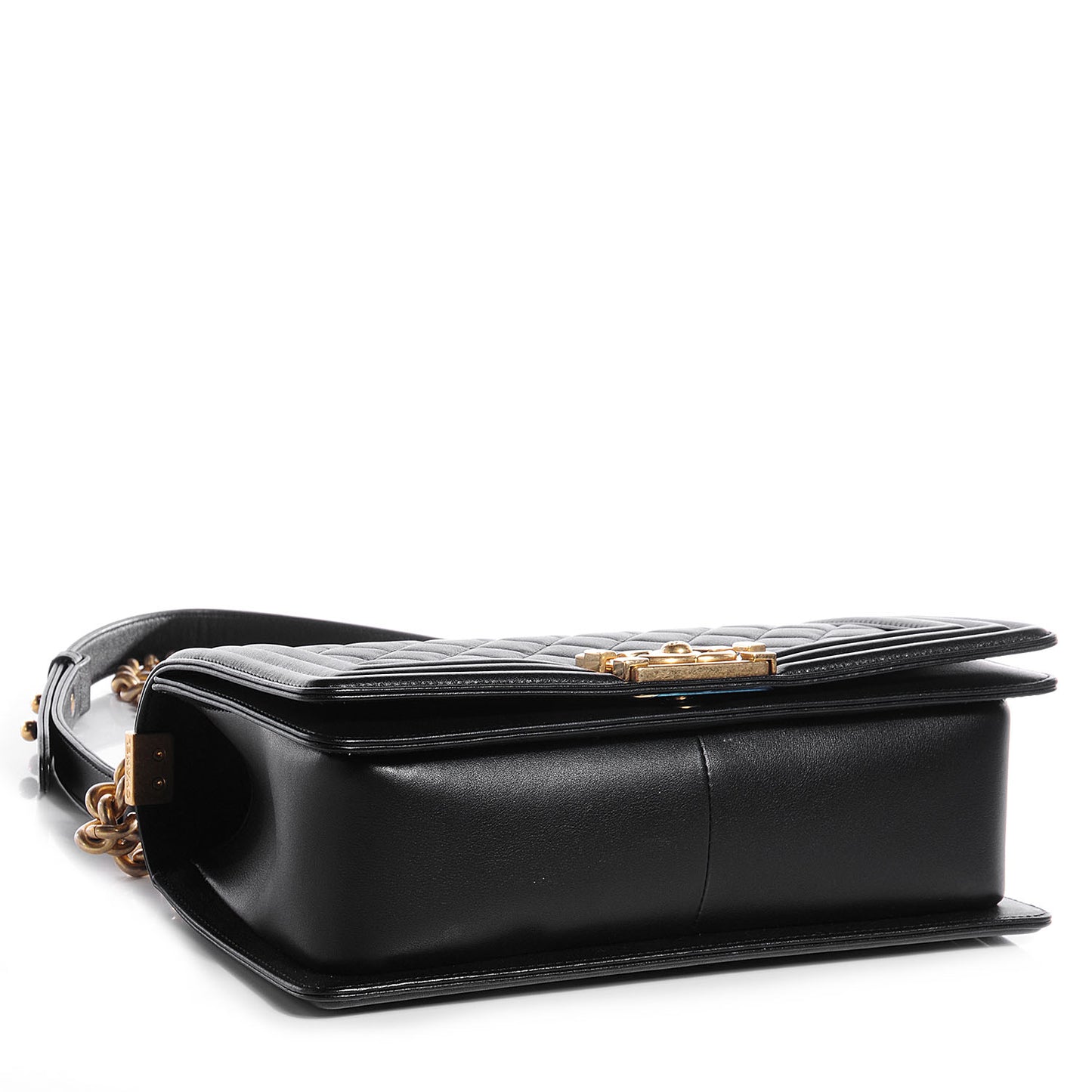 Calfskin Medium Boy Flap Black