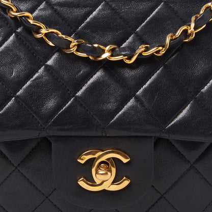 Chanel Lambskin Quilted Medium Double Flap Black 7 of 9