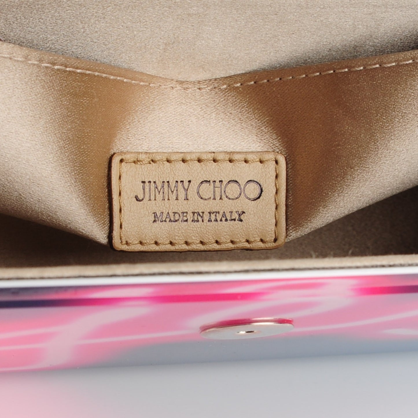 Acrylic Neon Light Candy Yes/No Clutch Navy Raspberry