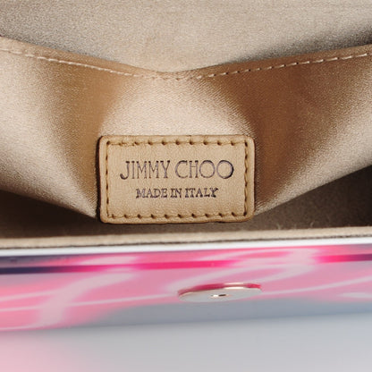 Jimmy Choo Acrylic Neon Light Candy Yes/No Clutch Navy Raspberry 6 of 8