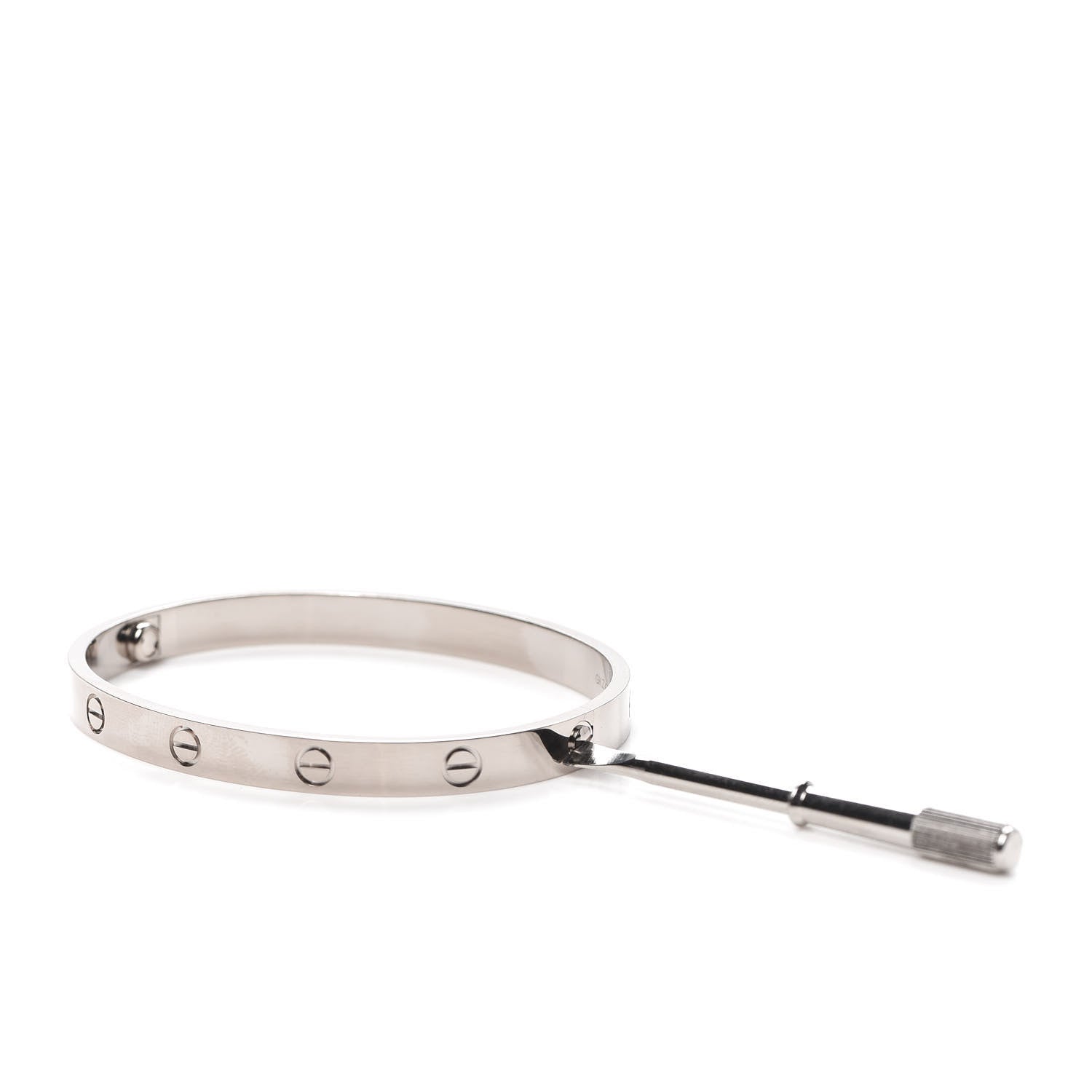 Cartier 18K White Gold LOVE Bracelet 18 4 of 7