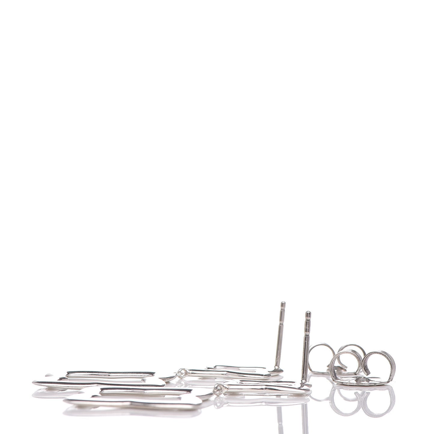 Sterling Silver Quatrefoil Drop Earrings