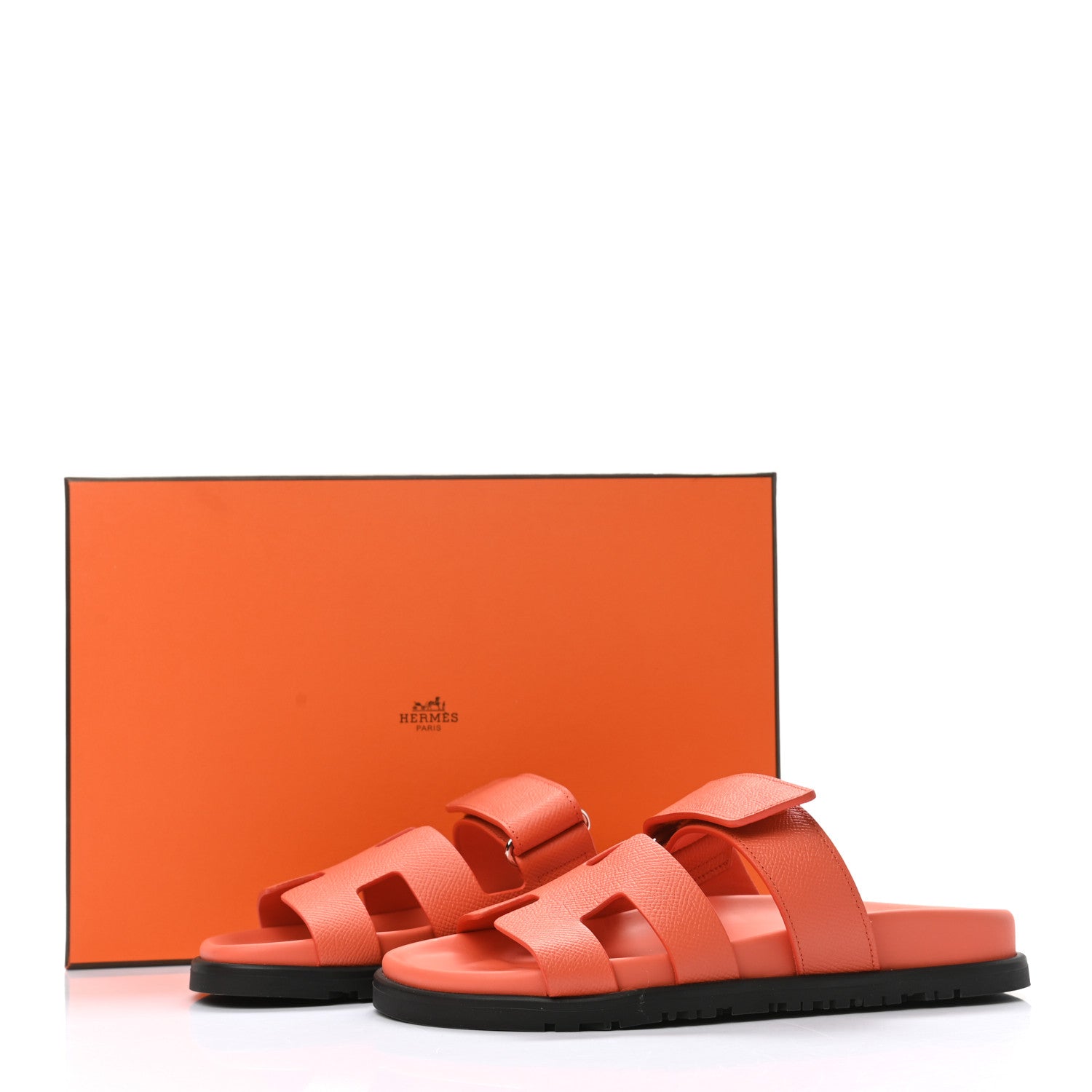 Hermes Epsom Womens Chypre Sandals 36 Rose Sorbet 9 of 9