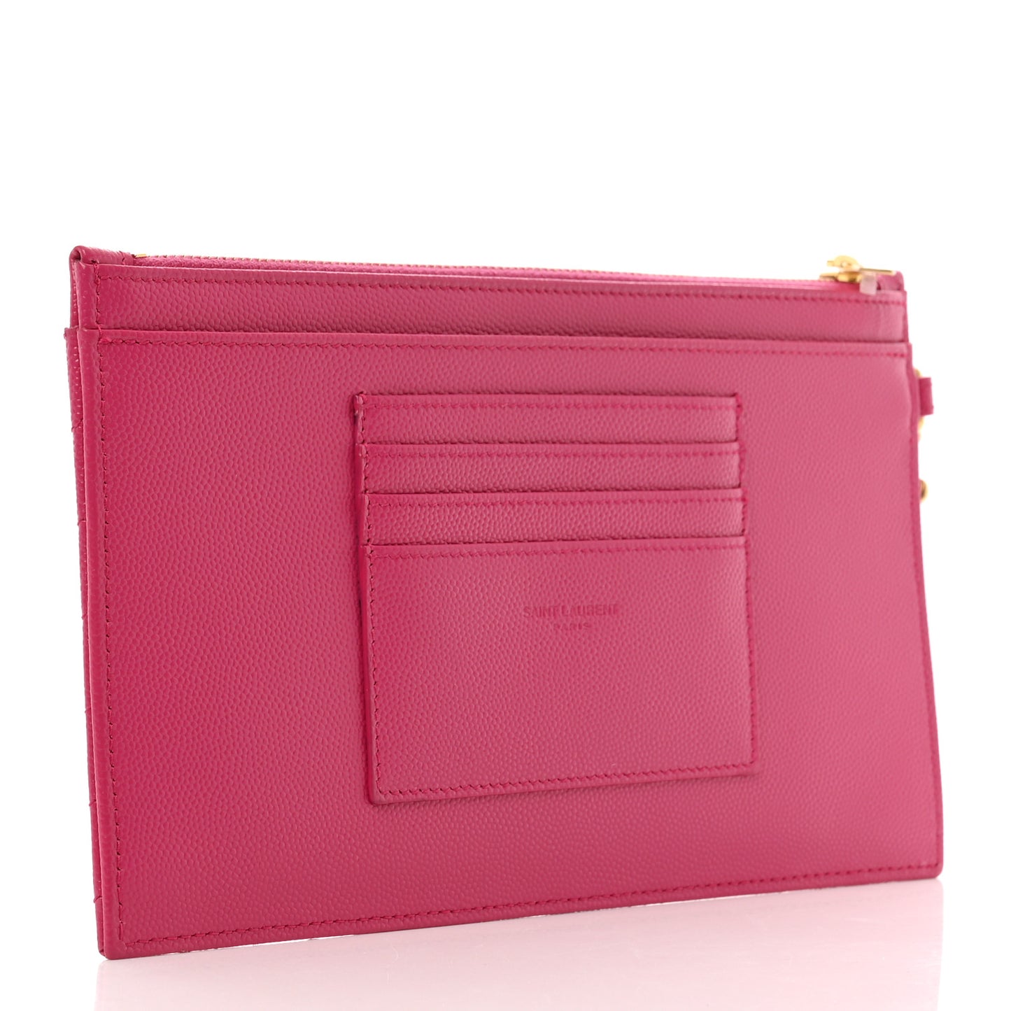 Grain De Poudre Chevron Monogram Large Bill Pouch Fuxia