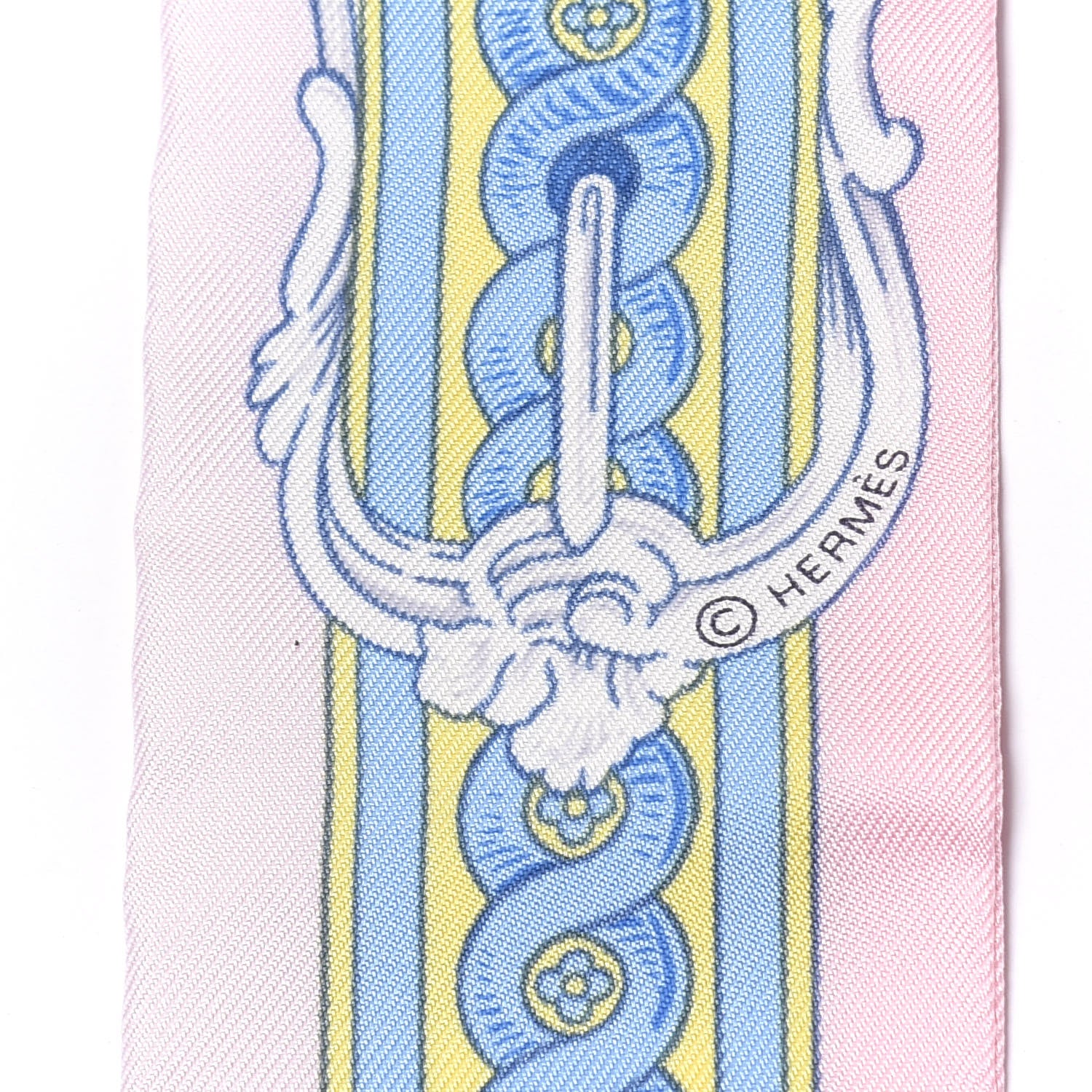 Hermes Silk Bride De Cour Twilly Rose Pale Ciel 3 of 4
