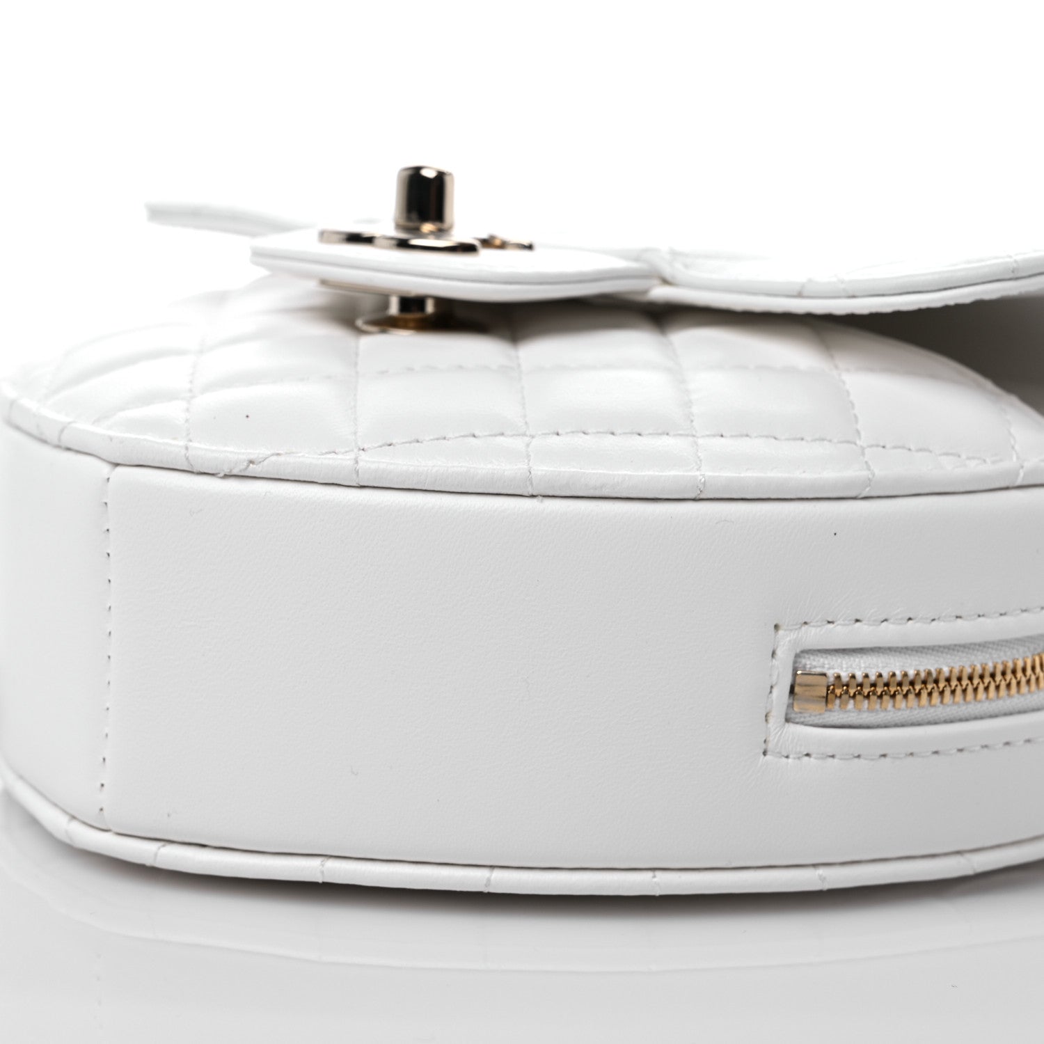 Chanel Lambskin Quilted CC In Love Heart Bag White 9 of 11