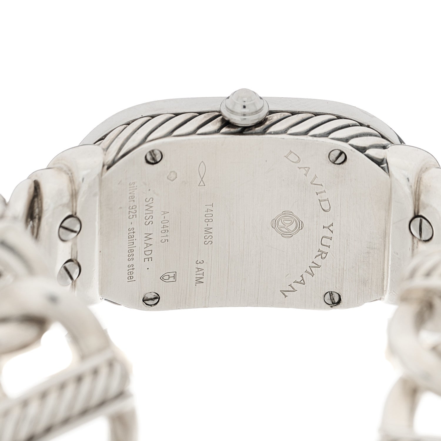 David Yurman Stainless Steel Diamond Bezel Mother of Pearl 20mm Madison Cable Quartz Watch 4 of 4