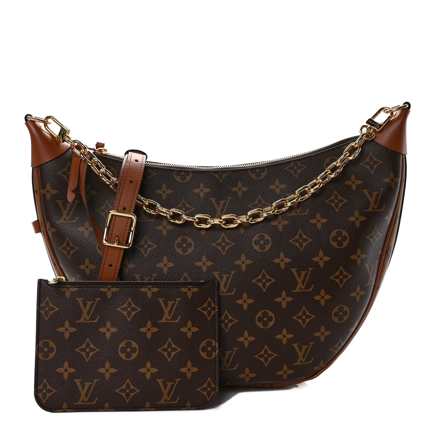 Reverse Monogram Loop Hobo