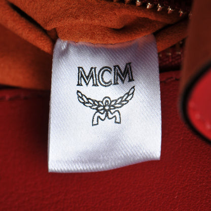 MCM Calfskin Patricia Crossbody Bag Ruby Red 7 of 16