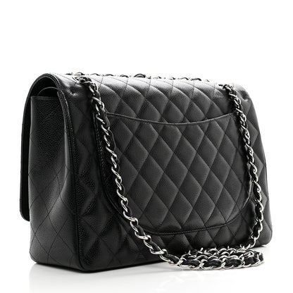 Chanel Caviar Quilted Jumbo Double Flap Black 3 of 11