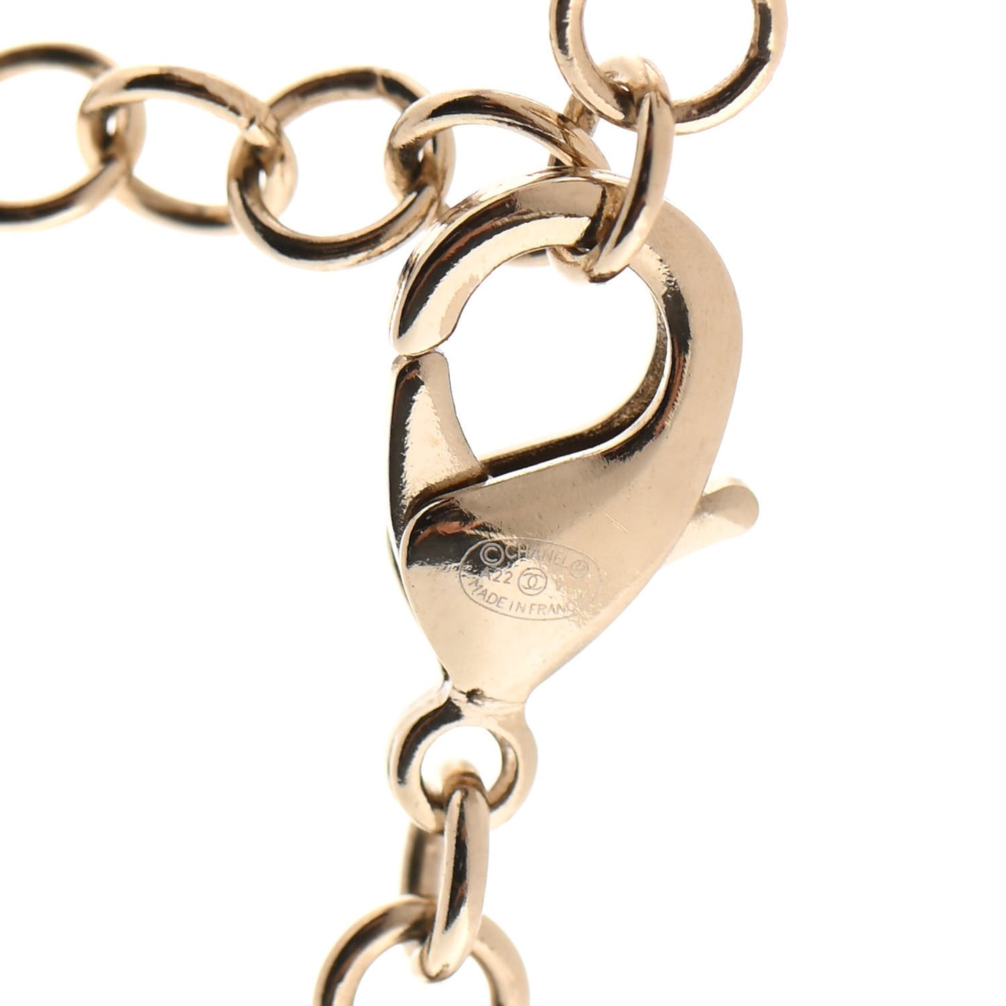 Crystal CC Chain Short Necklace Gold