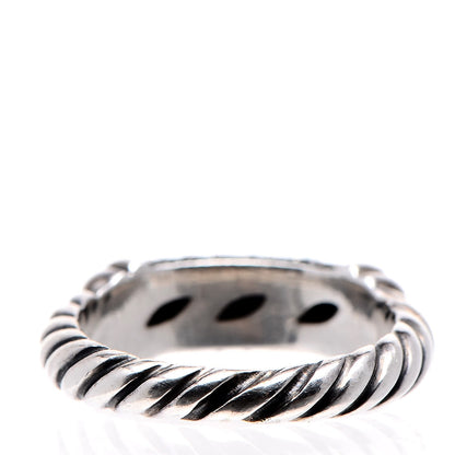 David Yurman Sterling Silver Black Diamond Cable Candy Ring 49.3 5 5 of 6