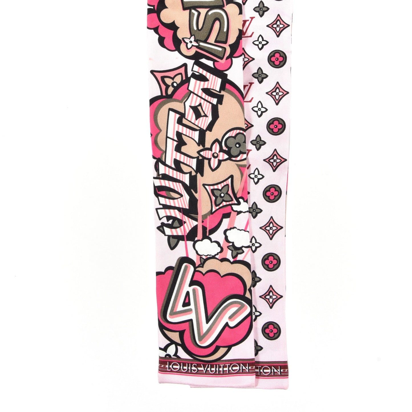 Silk Monogram Street Bandeau Rose