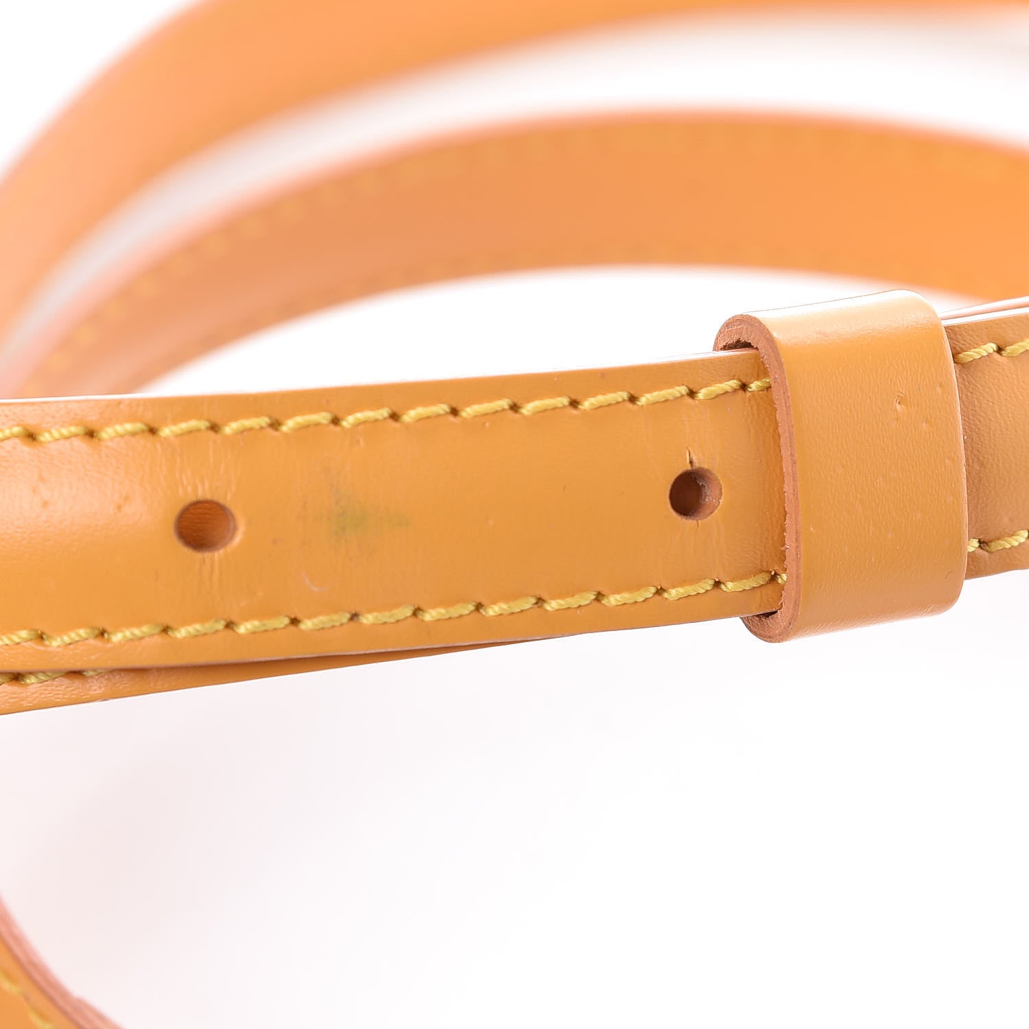 Louis Vuitton Calfskin16mm Shoulder Strap Yellow 4 of 5