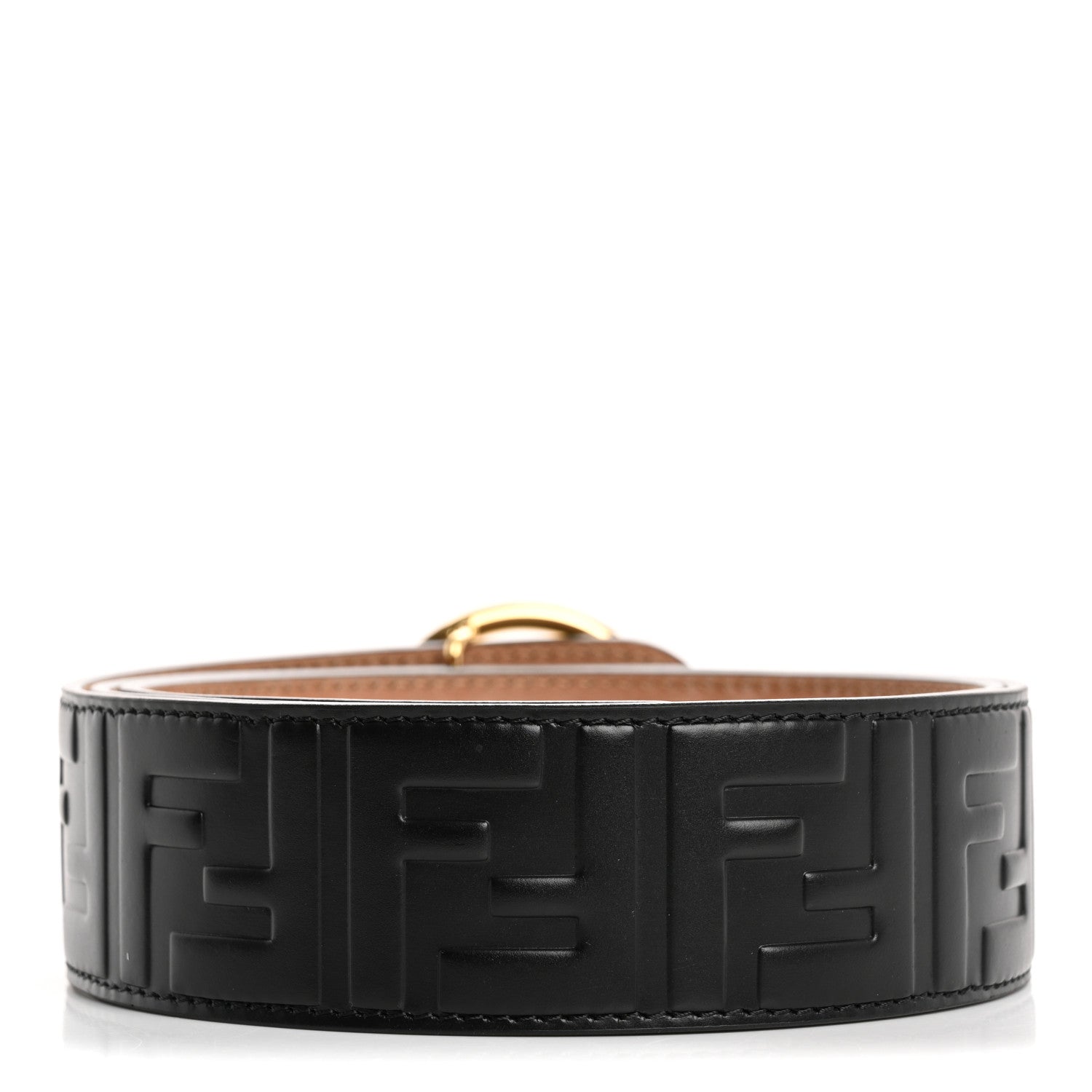 Fendi Calfskin F is Fendi FF 1974 Embossed Belt 90 36 Black 2 of 7