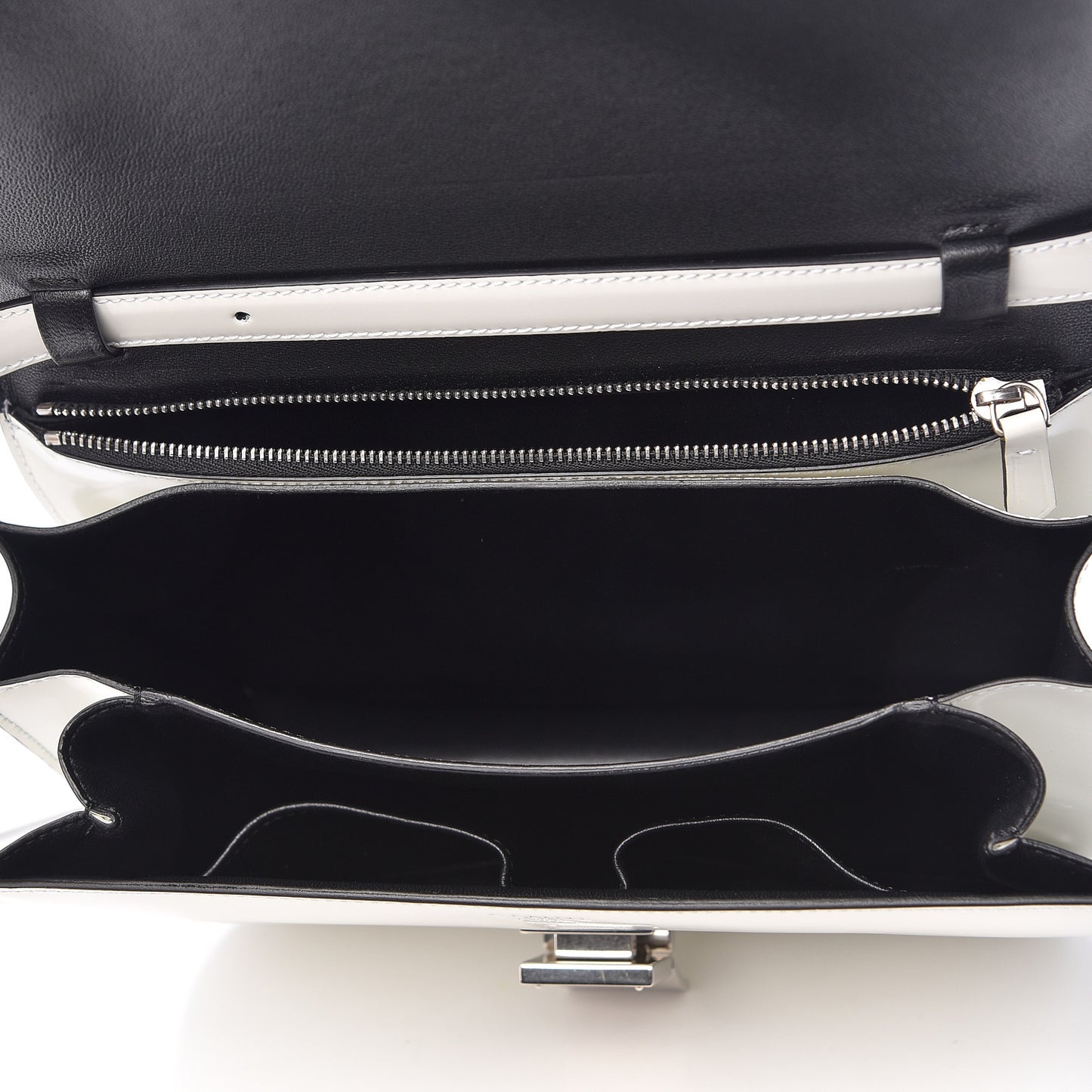 Spazzolato Calfskin Medium Classic Box Flap Bag Optic White