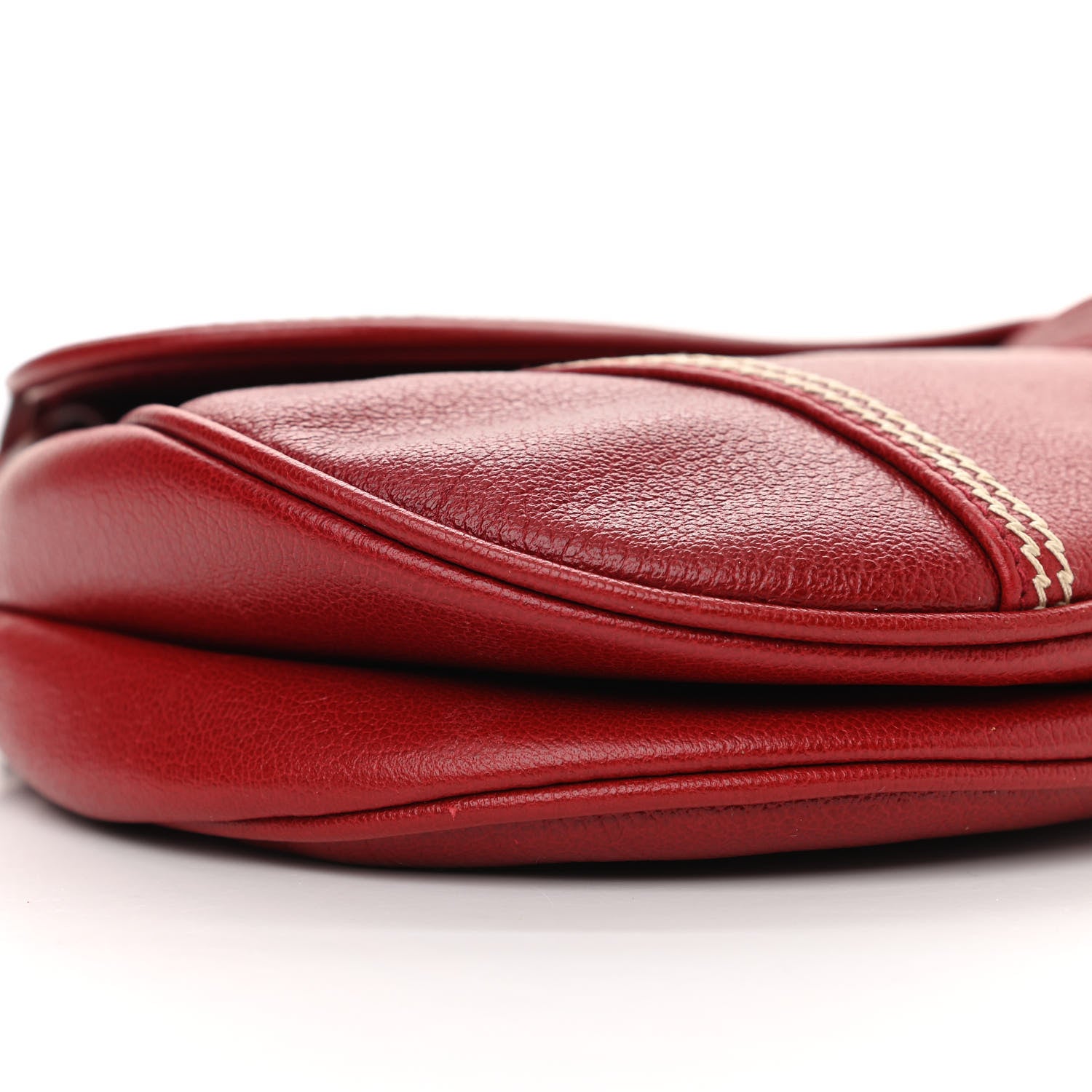 Christian Dior Calfskin Saddle Bag Red 7 of 10