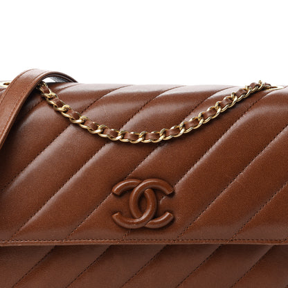 Chanel Lambskin Quilted Jumbo Coco Vintage Flap Brown 13 of 13
