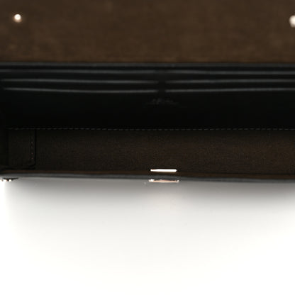 Fendi FF Eclissi Jacquard Vitello King Baguette Soft Trunk Tobacco Moro Black 5 of 12