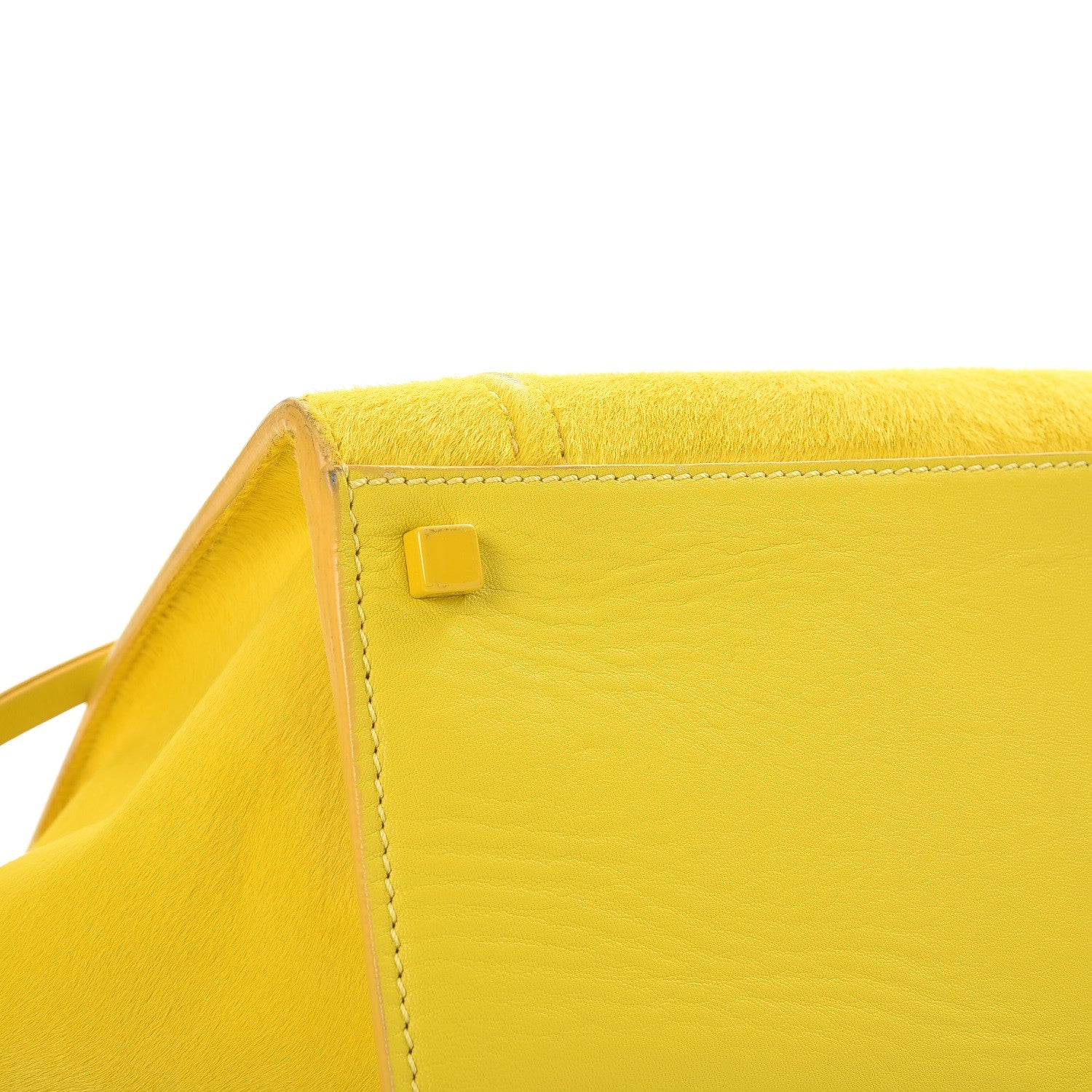Celine Pony Hair Medium Phantom Luggage Citron 11 of 14