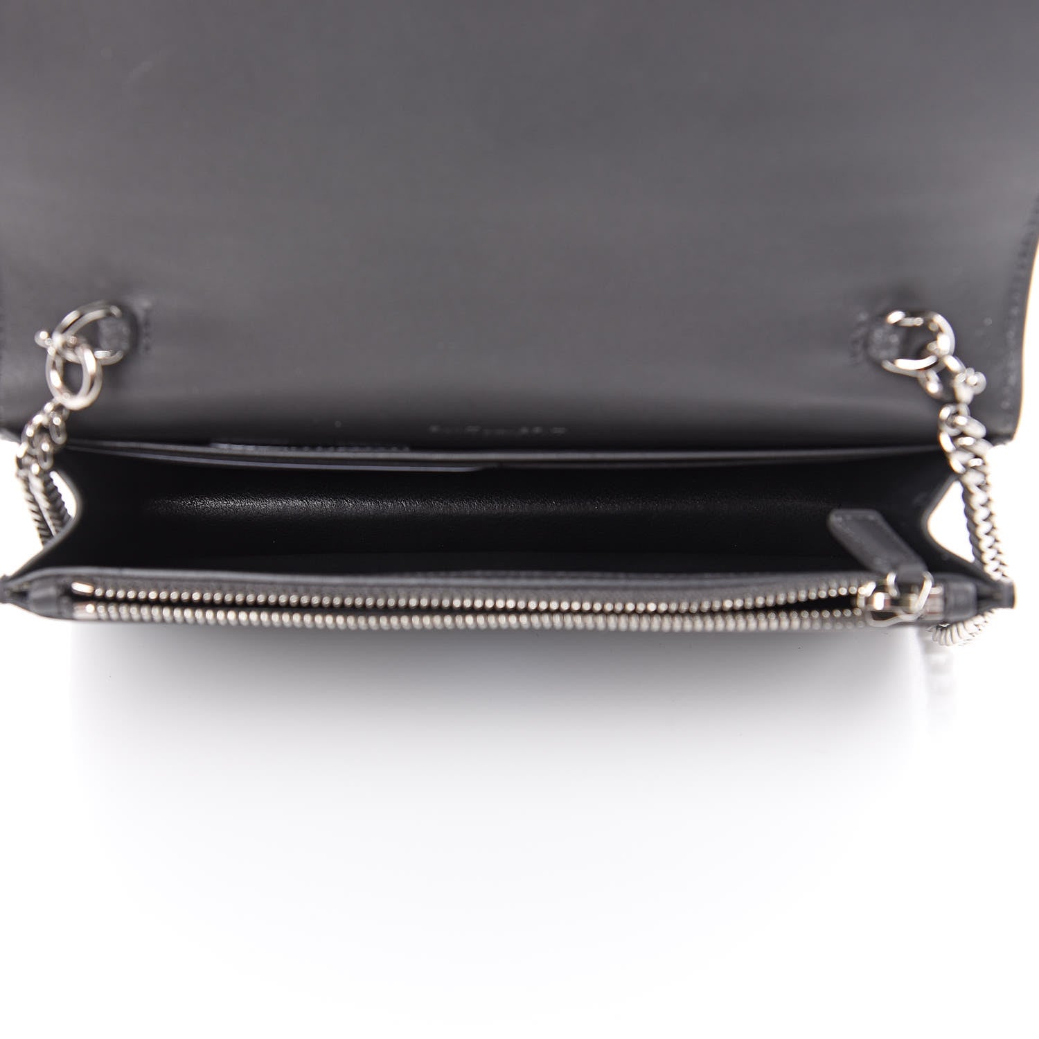 Saint Laurent Smooth Calfskin Classic Monogram Kate Tassel Chain Wallet Asphalt 5 of 11