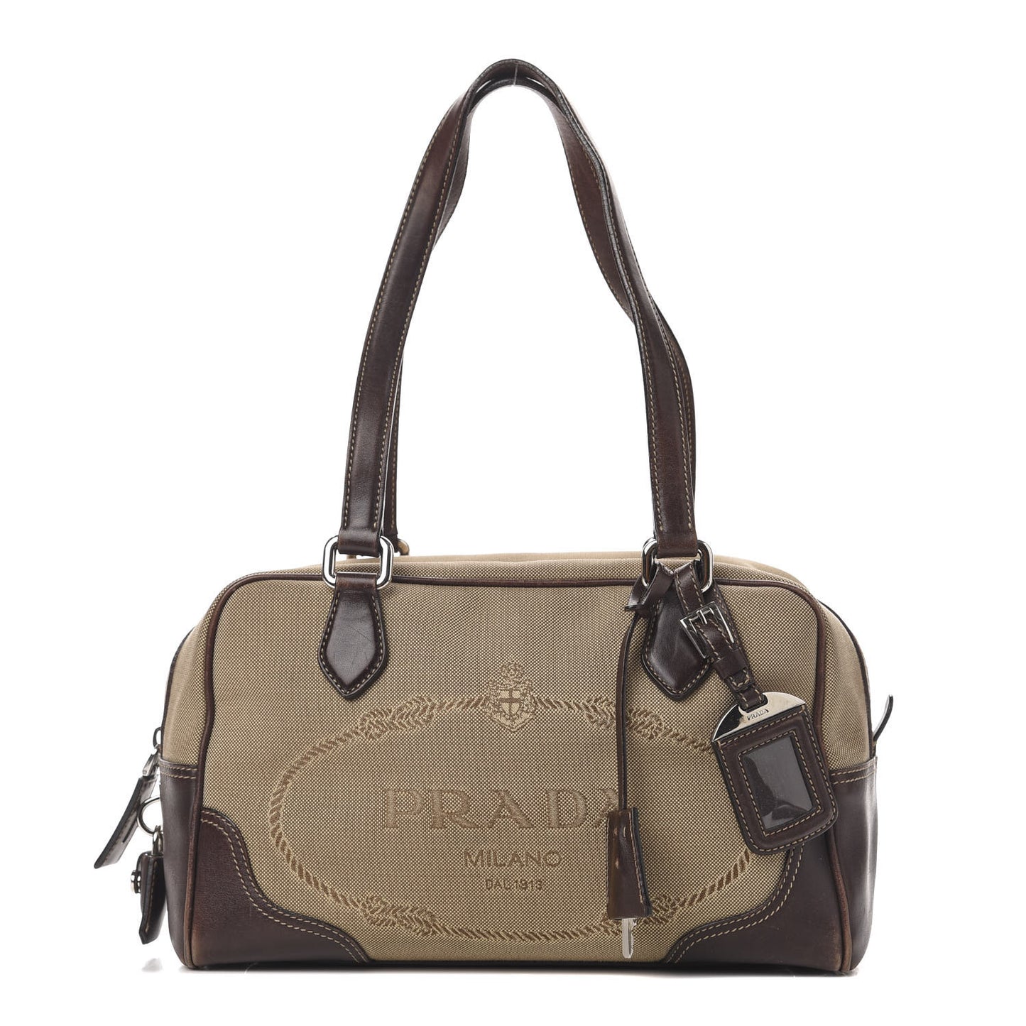 Jacquard Logo Bauletto Corda Bruciato