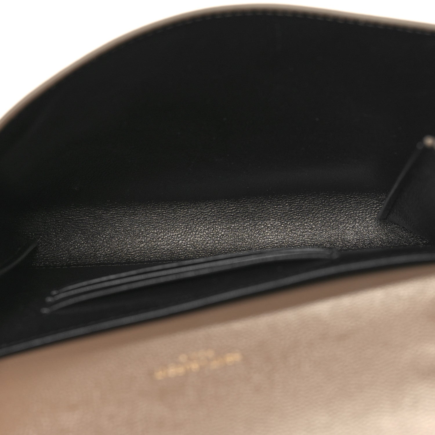 Saint Laurent Grain De Poudre Monogram Cassandra Chain Wallet Dark Beige 5 of 11
