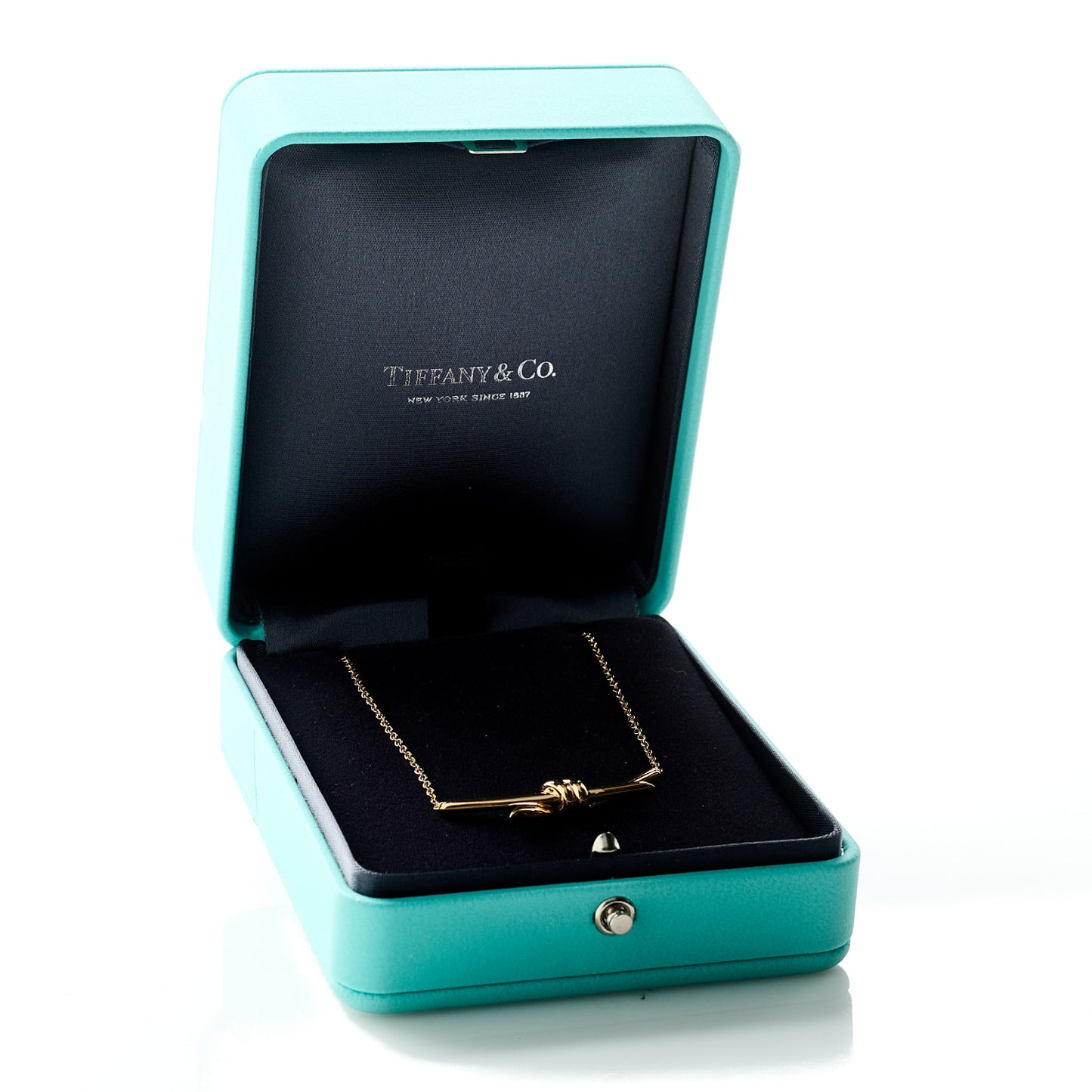 18K Rose Gold Knot Necklace